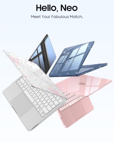 Fintie Case for MacBook Neo 13 Inch A3404 2026, Colorful Heart | Snap-On Hard Shell Cover, Ultra-Thin, Slim Fit, Lightweight - color: Colorful Heart
