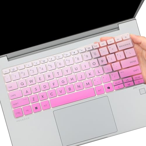 Keyboard Cover for HP ProBook 440 G11 14 & HP ProBook 445 G11 14-inch Laptop Accessories Keyboard Protective Cover Skin (NOT Fit ProBook440 445 G10/G9/G8/G7/G6/G5) -OmbrePurlple - color: OmbrePurlple