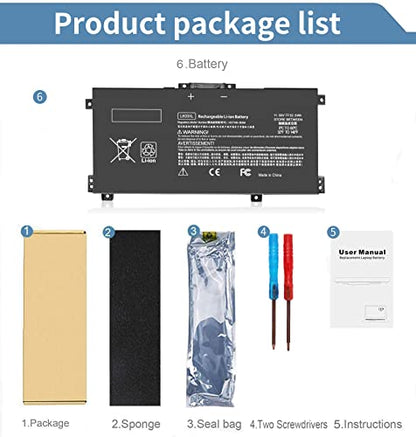 LK03XL l09281-855 Battery for HP Envy X360 15m-bp1xx 15m-bq1xx 15m-bp112dx 15m-bp111dx 15m-bp011dx 15m-bp012dx 15m-cn0011dx 15m-cn0012dx 17m-ae0xx 15-bp 15-bq 15-cn 17-ae 17-bw L09280-855 916814-855 - size: 7.35 x 3.5 x 0.5 inches LK03XL BATTERY