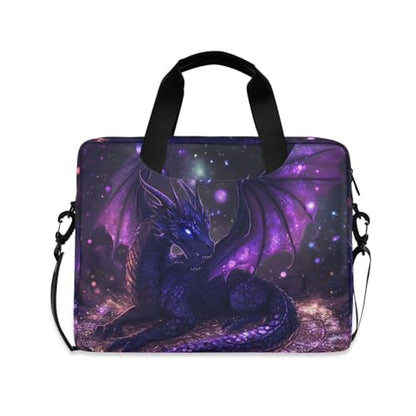 ALAZA Purple Dragon Laptop Case Bag Sleeve Portable Crossbody Messenger Briefcase w/Strap Handle, 13 14 15.6 inch - color: Multicolor1