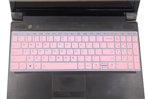 Silicone Keyboard Skin Cover Compatible with Lenovo Yoga 7i 15.6" 16", IdeaPad 3 3i 15.6 17.3, IdeaPad 5 5i 15.6 17.3, IdeaPad Flex 5 15.6, Yoga Slim 7 15, IdeaPad Slim 7 15.6 inch (Pink) - color: Pink