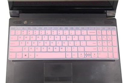Silicone Keyboard Skin Cover Compatible with Lenovo Yoga 7i 15.6" 16", IdeaPad 3 3i 15.6 17.3, IdeaPad 5 5i 15.6 17.3, IdeaPad Flex 5 15.6, Yoga Slim 7 15, IdeaPad Slim 7 15.6 inch (Pink) - color: Pink