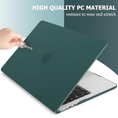 May Chen Case for MacBook Air 13/13.6-inch (M5/M4/M3/M2, 2022-2026 Models A3449 A3240 A3113 A2681), Lightweight | Closes Seamlessly | Ideal for Work Hard Shell Case, Dark Cyan - color: Dark Cyan