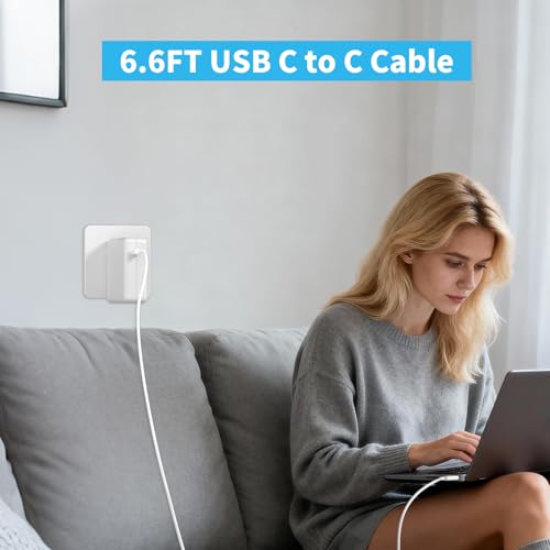 Mac Book Pro Charger 140W USB C Power Adapter for Mac Book Air/Pro | Compatible with Mac Book Air/Pro 12-16-inch & M1-M5, Samsung Galaxy and All USB C Device 6.6FT USB-C Cable