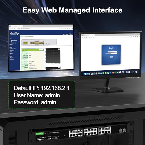 2.5Gb Managed Switch 26 Port: 24 x 2.5Gb + 2 x 10G SFP+, VLAN/QOS/LACP/DHCP | Smart Managed Switch | Multi-Gigabit Network Switch | 160Gbps Bandwidth | Metal Housing| Fan Cooling | 1U Rack