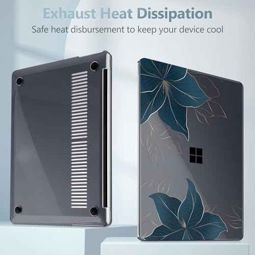 Mektron Printed Case for 2025 Microsoft Surface Laptop Windows 11 Copilot+ PC Surface Laptop 13 inch Touchscreen Display Cover Fits Model 2095, Floral C348 - color: Floral C348