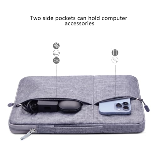 Megoo 12inch Laptop Sleeve Case with Handle Carrying Travel Case(Gray) | Fit for Microsoft Surface Pro 12", Pro 11/10/9/X/8 13", Pro 7/6/5/4 12.5" and Most 11"-13" Tablet Chromebook Computers - color: Gray, size: 11-12.5Inch