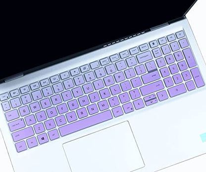 Keyboard Cover for 2024 2023 Dell Inspiron 15 5510 5515 3510 3511 3515 3520 3525 3530 3535, Dell Vostro 15 3510 5510 5515, 2025 Dell 15 Laptop DC15250 DC15255 Keyboard Skin Protector, Ombre Purple - color: Ombre Purple