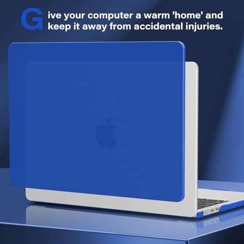 CISSOOK Compatible with MacBook Air 13.6 inch Case A3449 A3240 A3113 A2681 | 2026 2025 2024 2023 2022, 5in1 Set Hard Shell Case Keyboard Cover for MacBook Air 13 inch M2 M3 M4 M5, Deep Blue - color: Air13.6inch-Frosted Blue