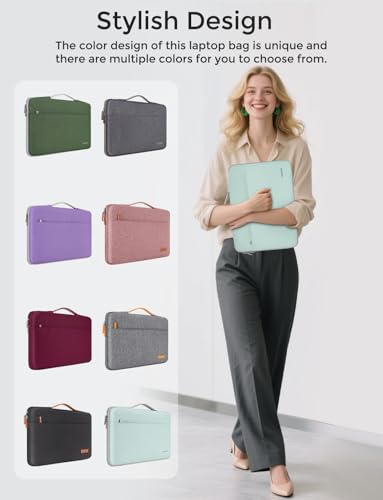 DOMISO 15.6 inch Laptop Case Sleeve Protective Cover Compatible with 16 inch MacBook Pro M4 M3 M2/Pro Max,15.6-16 inch HP Dell ASUS Lenovo Chromebook,Waterproof Computer Cases Bag,Mint Green - color: Mint Green, size: 15.6"