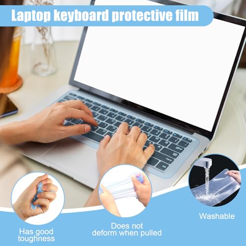 Premium Silicone Keyboard Protector Cover for 13-14 Inch Laptops and Desktops, Dustproof and Transparent, Soft and Flexible Keyboard Skin(4MIX)