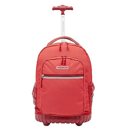 Travelers Club 18" Rolling Backpack with Shoulder Straps, Red - color: Red, size: 18 Inch