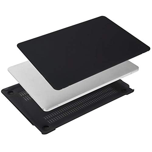 MOSISO Compatible with MacBook 12 inch Case A1534,2017-2015, Black | Protective Scratch-Resistant Plastic Hard Shell Case & Keyboard Cover Skin - color: Black