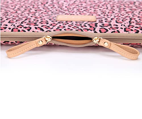BSLVWG 10 Inch Laptop Sleeve Multi-Color & Size Choices Case/Water-Resistant Neoprene Notebook Computer Pocket Tablet Briefcase Carrying Bag/Pouch Skin Cover - color: Red Leopard, size: 10 inch