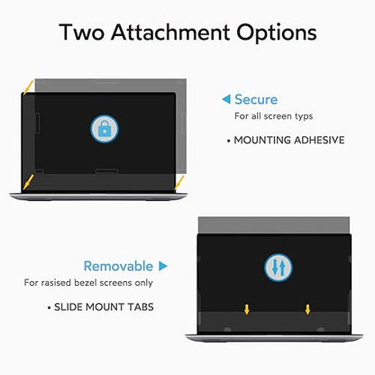 MOBDIK 14 Inch Laptop Privacy Screen Filter for 16:9 Aspect Ratio | 2 Pack Removable Laptop Privacy Screen Shield, Anti-Spy, Anti-Glare Blue Light Filter, Anti-Scratch