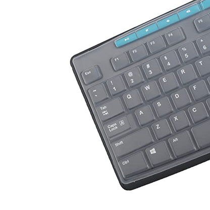 Keyboard Cover for Logitech MK370 MK295 MK275 MK270 Wireless Keyboard, Logitech K200 K260 K270 MK200 MK260 Keyboard Cover Skin Protector (NOT Fit Other Model Keyboards)-Clear - color: clear