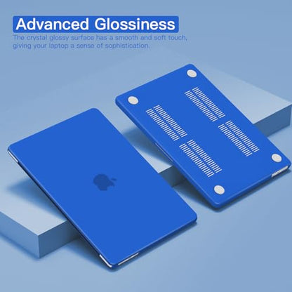 CISSOOK Compatible with MacBook Air 13.6 inch Case A3449 A3240 A3113 A2681 | 2026 2025 2024 2023 2022, 5in1 Set Hard Shell Case Keyboard Cover for MacBook Air 13 inch M2 M3 M4 M5, Deep Blue - color: Air13.6inch-Frosted Blue