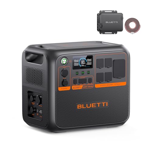 BLUETTI AC200PL Solar Generator & Charger 1 2304Wh Portable Power Station | LiFePO4 Battery Backup, Expandable to 8448Wh w/ 4 2400W AC Outlets, 560W DC-DC Alternator Charger, for Camping, Power Outage - style: BLUETTI AC200PL+Charger 1