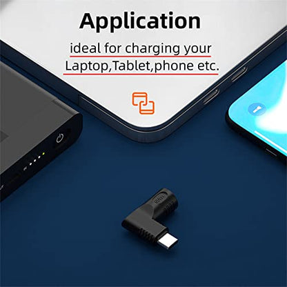 DC Jack 2.5x0.7mm Input to USB-C Type-C Angled 90 Degree Power Plug Charge Adapter for Laptop Phone - style: 2.5x0.7mm