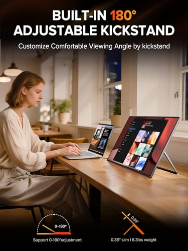 UPERFECT 24.5" 2K 165Hz Portable Monitor, QHD IPS Gaming Display | 500 Nits, 0.1ms Response, FreeSync, HDR, VESA Support, Stand Included, USB-C & Mini HDMI Screen for Laptop & Gaming - size: 24.5"