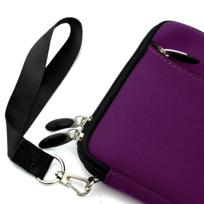 Travel Neoprene 13" Laptop Sleeve with Water Resistant Protection, Front Pocket - Compatible with SurfaceBook (Purple) - color: Purple