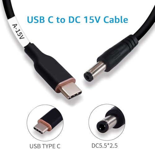 DSD TECH MagicConn SH-CP15A USB Type C PD to DC Power Cable-15V - style: 15 V