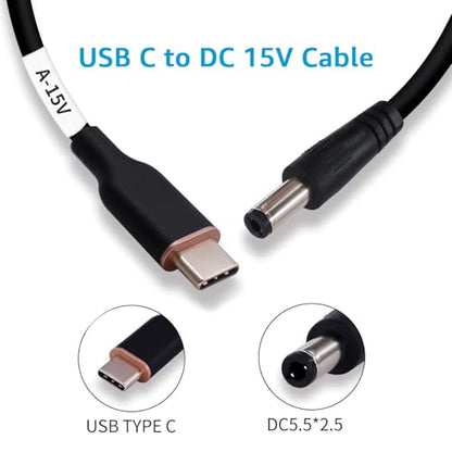 DSD TECH MagicConn SH-CP15A USB Type C PD to DC Power Cable-15V - style: 15 V