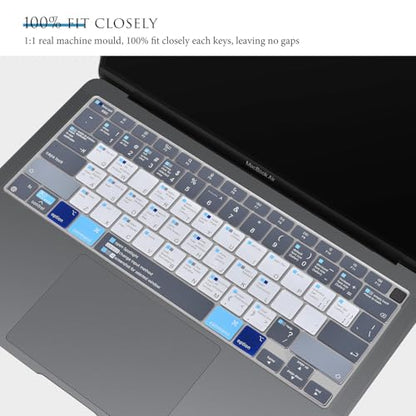Keyboard Cover for MacBook Air 13 inch 2020 A2337 M1 A2179 with Touch ID Magic Keyboard,MacBook Air 13 Keyboard Skin with Mac OS X Shortcut Hot Keys-Mac OS X Shortcut-Bule&White - size: MacBook Air 13" A2179/A2337(2020+)