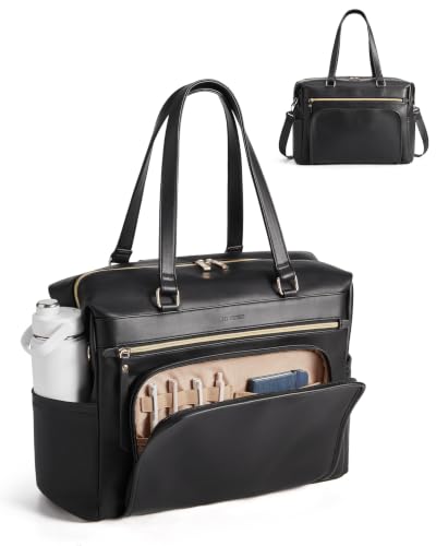 Missnine Teacher Nurse Work Bag Women 15.6" Laptop Tote Briefcase Purse - color: Black