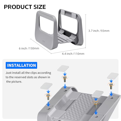 Vertical Laptop Stand for Desk,Plastics Laptop Holder Dock with Silicone Protection,Compatible with All MacBook/Surface/Samsung/HP/Dell/Chrome Book (Gray) - color: Gray