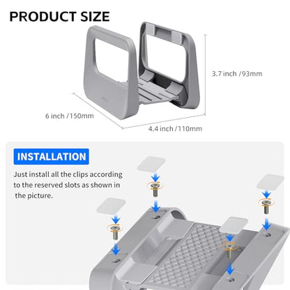 Vertical Laptop Stand for Desk,Plastics Laptop Holder Dock with Silicone Protection,Compatible with All MacBook/Surface/Samsung/HP/Dell/Chrome Book (Gray) - color: Gray