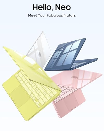Fintie Case for MacBook Neo 13 Inch with Keyboard Skin & Screen Protector | 2026 A3404, Snap-On Design, Slim Fit, Hard Shell Cover, Crystal Clear - color: Crystal Clear
