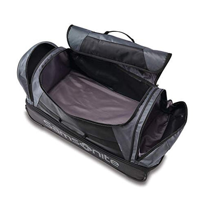 Samsonite Andante 2 Wheeled Duffel Bag – 28-Inch Durable Rolling Luggage with Inline Skate Wheels, Push-Button Handle & Spacious Compartments – Travel-Friendly and Lightweight - Riverrock/Black - color: Riverrock/Black, size: 28-Inch