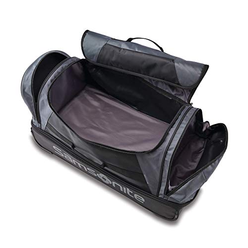 Samsonite Andante 2 Wheeled Duffel Bag – 28-Inch Durable Rolling Luggage with Inline Skate Wheels, Push-Button Handle & Spacious Compartments – Travel-Friendly and Lightweight - Riverrock/Black - color: Riverrock/Black, size: 28-Inch