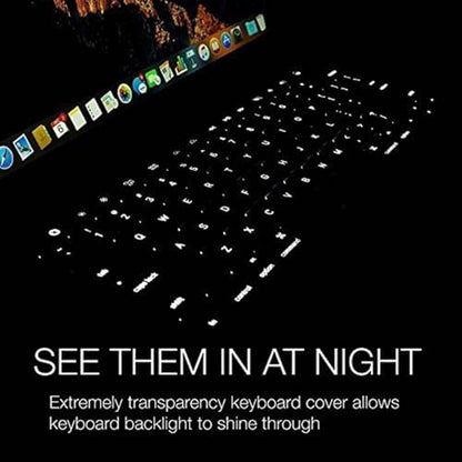 TPU Keyboard Cover Skin for MacBook Pro 13.3 15.4 inch A2159 A1990 | Clear Keyboard Protector with Macbook Touch Bar A1707 A1706 A1989