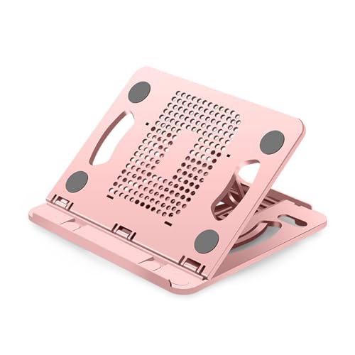 Computer Stand Foldable Laptop Bracket Ergonomic for Desk Computer Stand with 360 Degree Rotating Base Lightweight Laptop for Desk - color: A