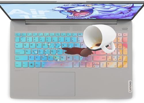 Colorful Keyboard Cover for Lenovo IdeaPad 5 5i/IdeaPad 3 3i/IdeaPad 1 1i 15.6" 17.3", Yoga 7 7i 16" 16AHP9 16IML9 16ARP8 16IAH7, Flex 5 15.6, Yoga/IdeaPad Slim 7 15.6, ThinkBook 15/15p G2 G3 G4