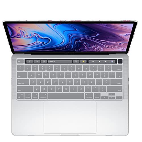 IBENZER Compatible with MacBook Pro 13 Inch Case M2 M1 2026 2025 2024 2023 2022 A2338 A2289 A2251 A2159 A1989 A1706 A1708, Hard Shell Case & Keyboard Cover for Mac Pro 13, Pink Marble, T13PKMB+1 - color: Pink Marble