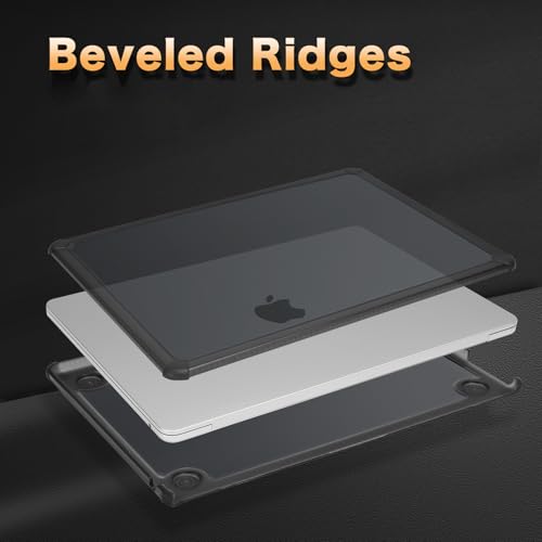 MOSISO Compatible with MacBook Air 13 inch Case M5 2026 M4 M3 M2 2025-2022 | A3449 A3240 A3113 A2681, 3 in 1 Kit Crack-Resistant Heavy Duty Protective Hard Shell Case Cover with TPU Bumper, Smoke Gray - color: Smoke Gray