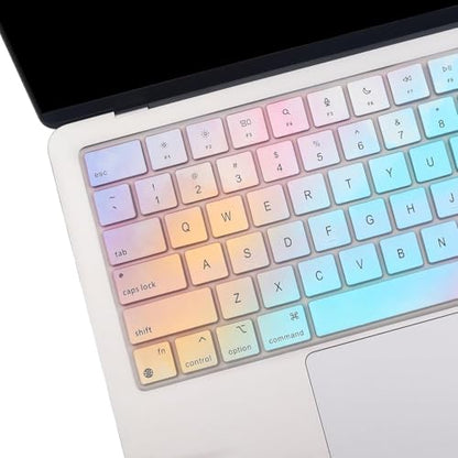 2 Pack Keyboard Cover for MacBook Pro 16" 14" M5-M1 Pro/Max A3426 A3427 A3428 A3429 A2442 A2779 A2918 A2992 A2485 A2780 A2991, MacBook Air M5-M2 13.6" 15.3" A3448 A3449 A2941 A3114 A2681 A3113 US - color: CandyColor+TPU