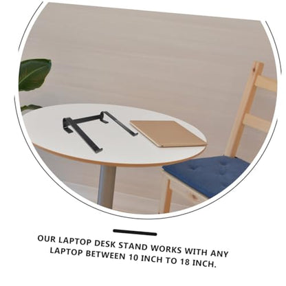 Angoily Ergonomic Aluminium Laptop Riser Stand for Desk with Folding Design and Stable Support Compatible with Laptops Portable Cooling Computer Holder for Use