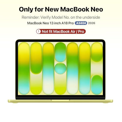 Macaset for MacBook Neo Case 13 inch 2026 A3404 - Citrus Clear | Scratch & Fingerprint Resistant | Perfect Fit | 100% Match Official Color | Matte Hard Shell Yellow Cover - color: Citrus Clear