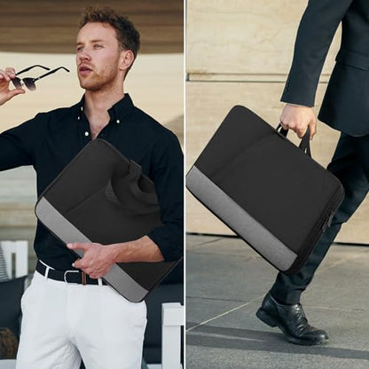 Laptop Case Sleeve, 15.6 Inch Laptop travel Bag Computer Cover for Men Women, Water Resistant Carrying Slim Laptop Sleeve Compatible for HP, Dell, Asus, Acer, Lenovo, Apple Notebook, Black