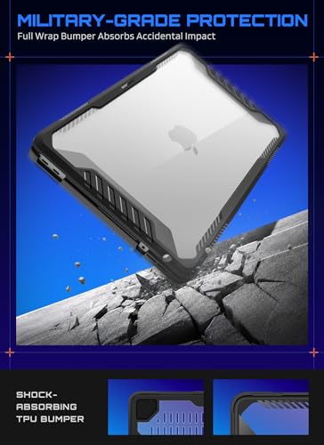 SUPCASE for MacBook Neo 13 Inch Case with Stand 2026 (Unicorn Beetle Pro), Model A3404 (A18 Pro Chip) Military-Grade Protection Heavy Duty Hard Shell Protective Cover for MacBook Neo 13", Black - size: MacBook Neo 13"