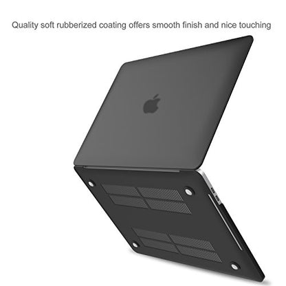 ProCase Hard Shell Case and Keyboard Cover for MacBook Pro 15 -Black | for MacBook Pro 15" 2019 2018 2017 2016 A1990/A1707 with Touch Bar - color: Black