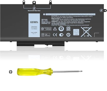 GJKNX Laptop Battery Compatible with Dell Latitude 5580 5491 5280 5480 5490 5495 5590 5591 5488 5288 E5480 E5580 E5590 E5490 Precision 15 3520 3530 DY9NT 5YHR4 GD1JP 451-BBZG 0GD1JP 68WH - size: GJKNX