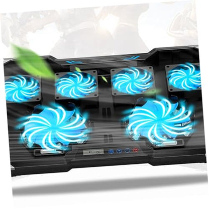 ARTIBETTER RGB Led Laptop Cooler Pad Gear Adjustable Height Fan Cooling Design with LCD Touch Control USB Powered for Gaming and Workstation Use
