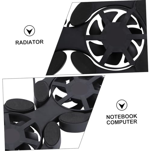 Hemobllo Portable Foldable Laptop Cooling Pad USB Fans Compact Notebook Cooler for Efficient Heat Dissipation Energy Saving Design - Black