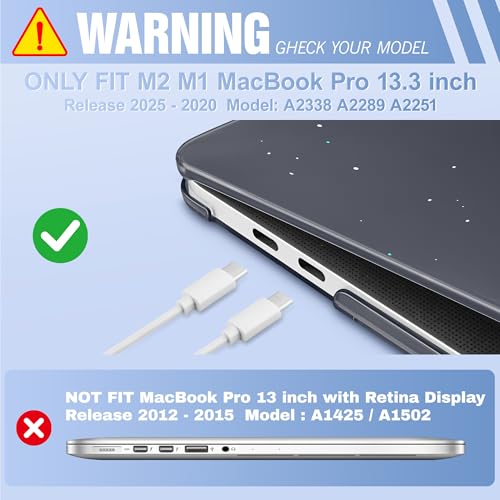 May Chen Case for MacBook Pro 13 inch M2 2023,2022,2021,2020 A2338 M1 A2251 A2289, Plastic Hard Shell Cover for MacBook Pro 13" with Touch Bar Fits Touch ID, Cute Astronaut - color: Cute astronaut
