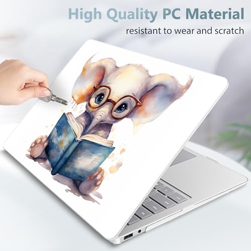 Mektron Printed Case for 2025 Microsoft Surface Laptop Windows 11 Copilot+ PC Surface Laptop 13 inch Touchscreen Display Cover Fits Model 2095, Cute Elephant C342 - color: Cute Elephant C342
